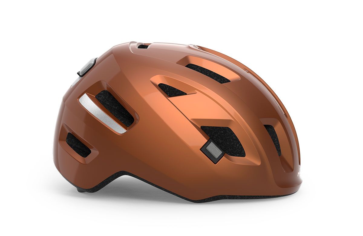MET E-Mob is an E-Bike Urban Helmet with Rear USB LED light and it is NTA 8776 Certified.
