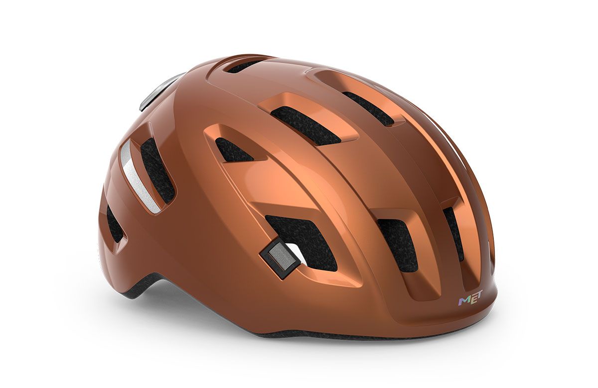 MET E-Mob is an E-Bike Urban Helmet with Rear USB LED light and it is NTA 8776 Certified.