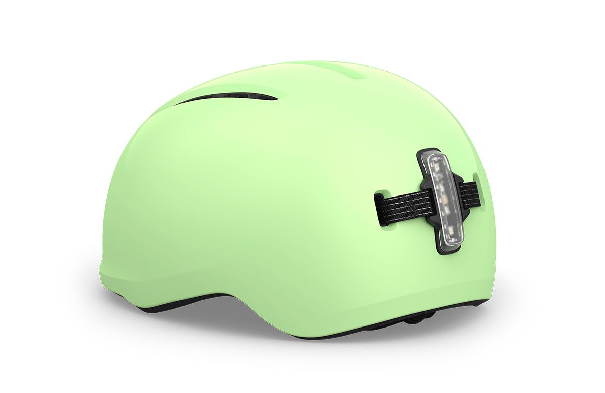 MET Vibe is an E-Bike Commuter Urban Helmet with rear USB LED light, NTA 8776 Certified.